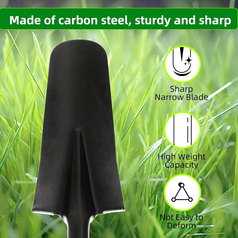 wangyanhao Spade Shovel,Transplanting Spade，Drain Spade,Spade Shovels for Digging,Sharp Shooter Shovel or Spade, D-Grip,Fiberglass Handle Heavy Duty (Drain Spade) - Image 4